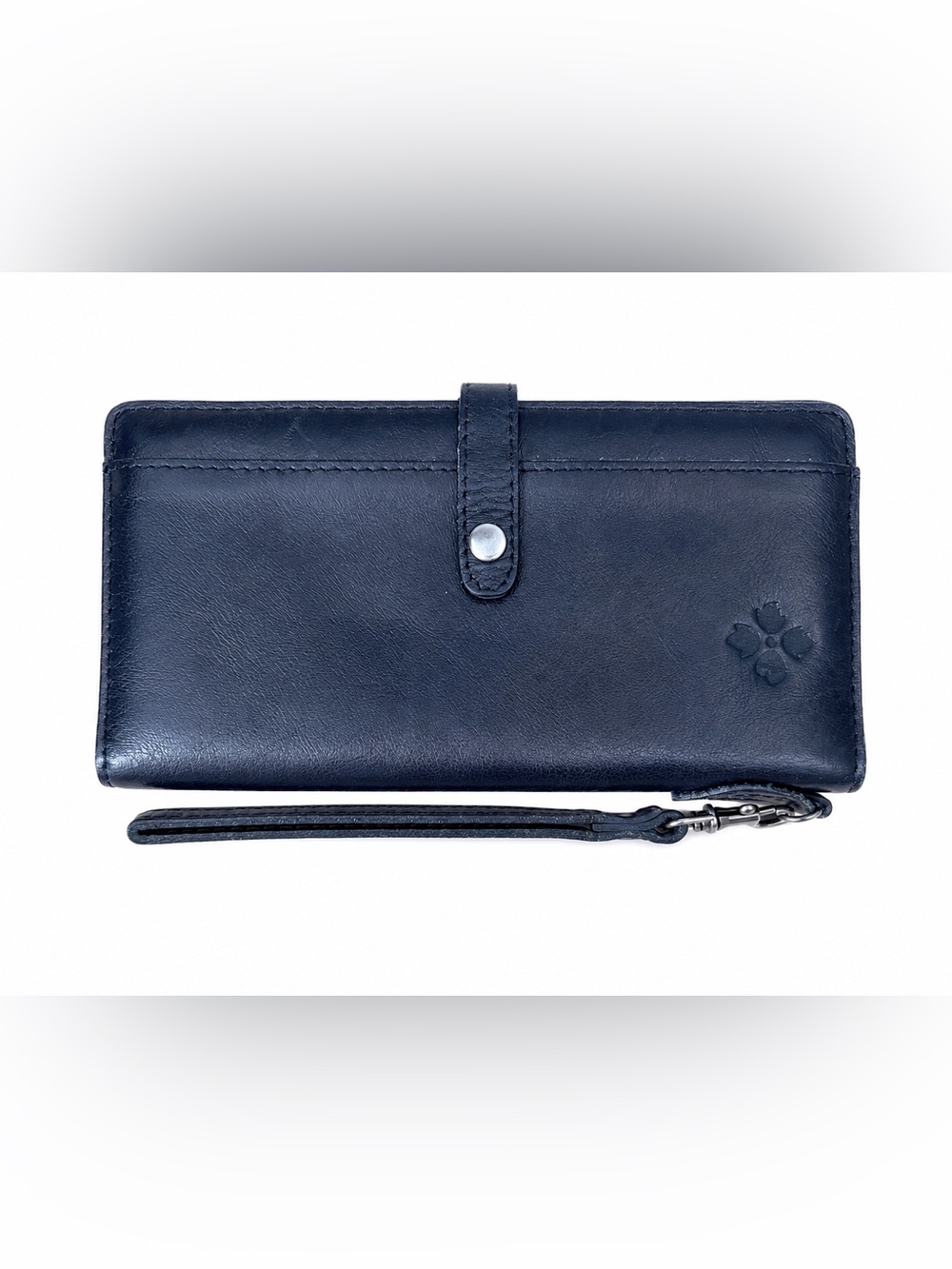 Patricia Nash Black Leather Wristlet Wallet